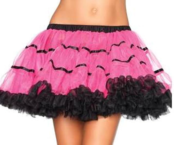 Layered Satin Striped Tulle Petticoat