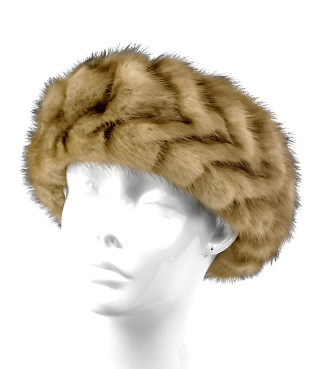 Pleated Mink Fur Headband