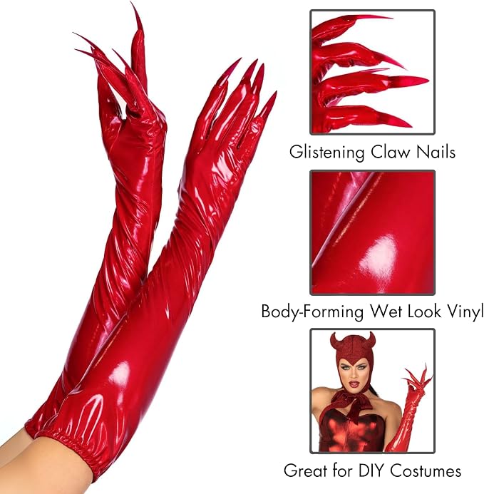 Women's Vinyl Claw Gloves