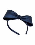 5 1/2" Silk Bow Headband with Crystals