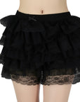 Western Fashion Ruffle rhumba Shorts Black