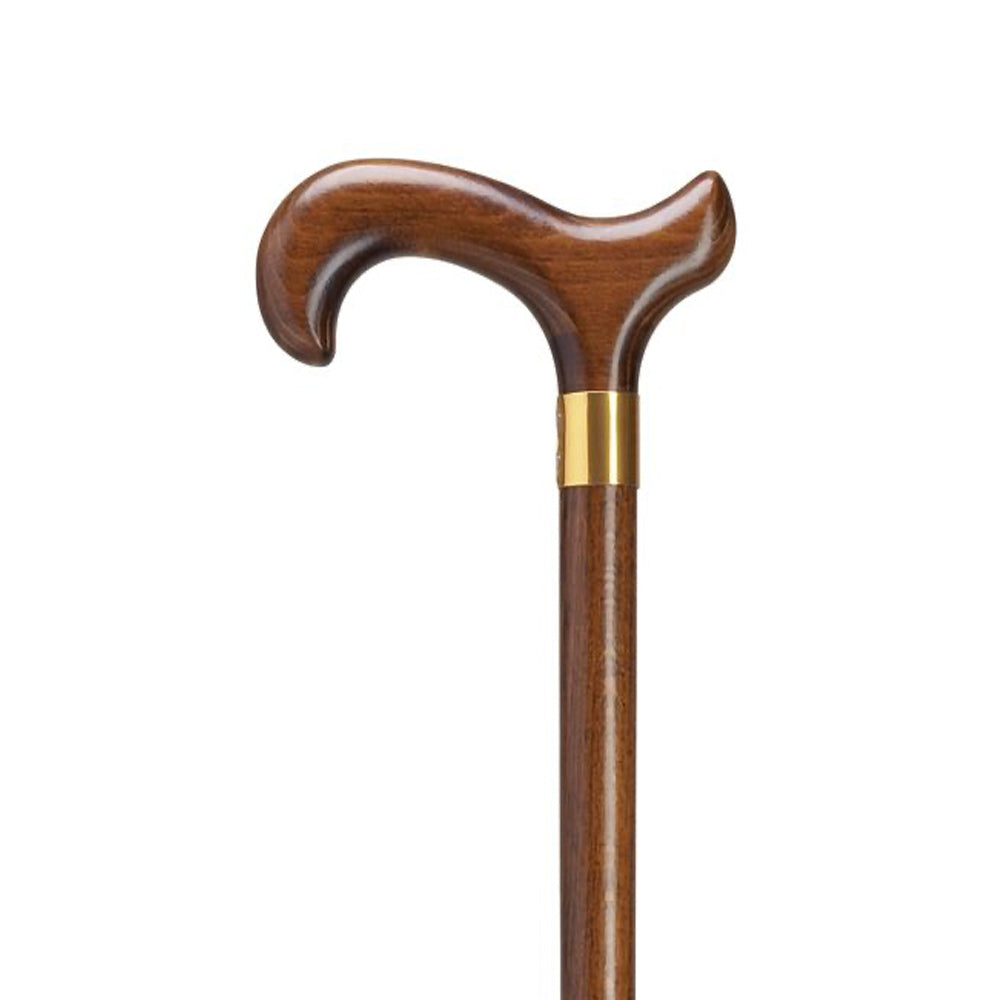 Mens Derby with Brass Band Cane