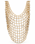 Western Fashion Pearl and Crystal Hooded Beaded Chainmail