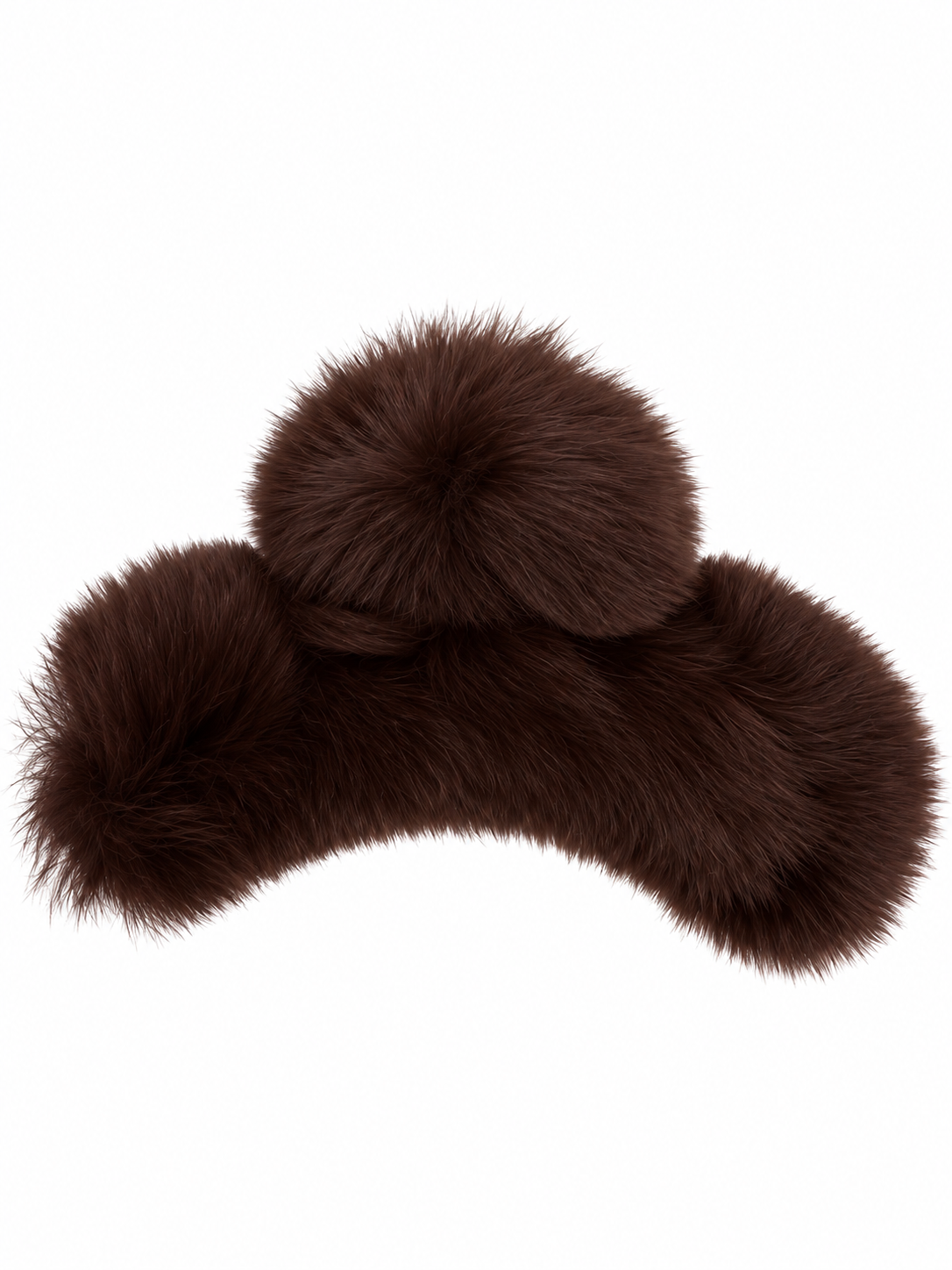 Large Fur Hair Clip