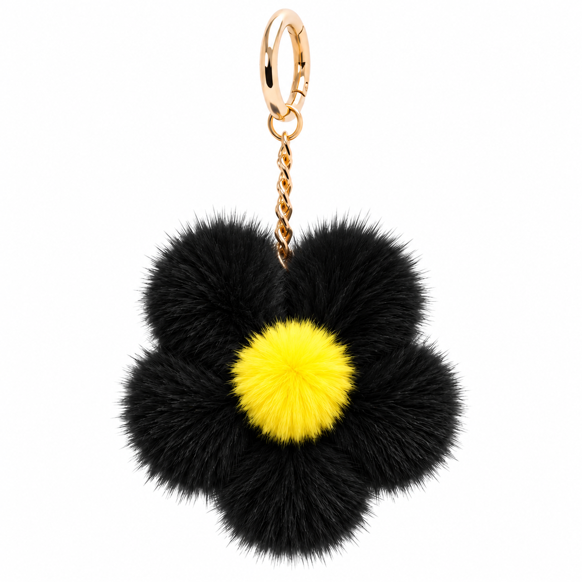 Mink Fur Flower Keychain