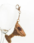 Espresso Martini Beaded Charm Keychain
