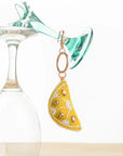 Lemon Beaded Charm Keychain