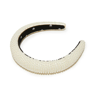 Ivory Velvet Pearl Headband