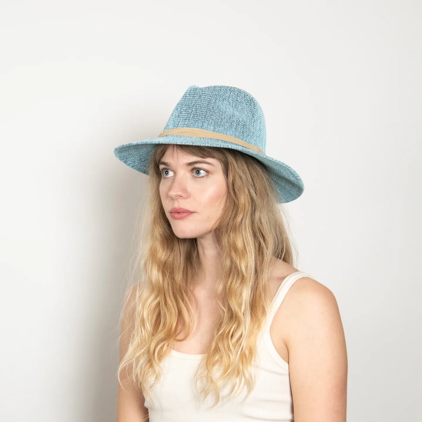 Sedona Straw Panama in Light Blue