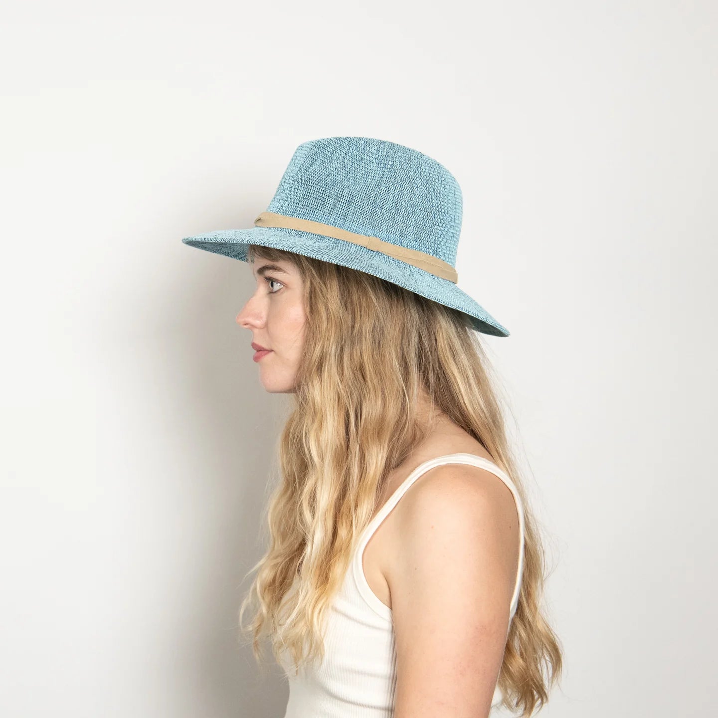 Sedona Straw Panama in Light Blue