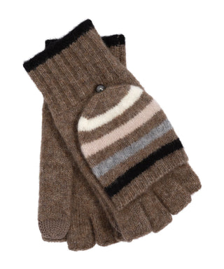 Striped Pop Top Mittens