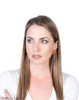 Amber Shell Clip-on Earrings