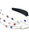 USA Star Studs Jeweled Knot Headband