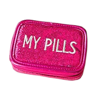 Pink Glitter Pill Case - My Pills