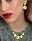 Triple Flower Drop Earrings