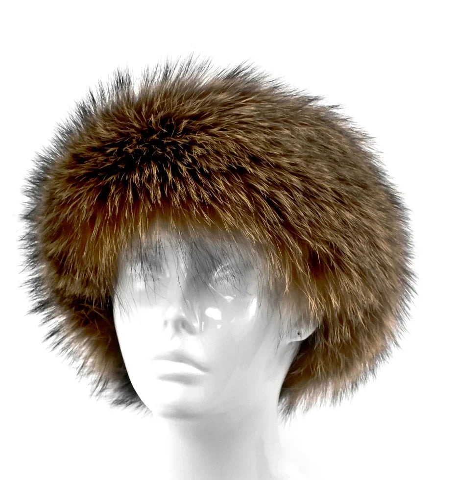 Fur Headband Wiskey Indigo