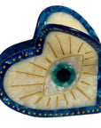 Hand-painted Lucky Eye Heart Hair Claw Clip