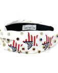 Patriotic Stars Jeweled Knot Headband