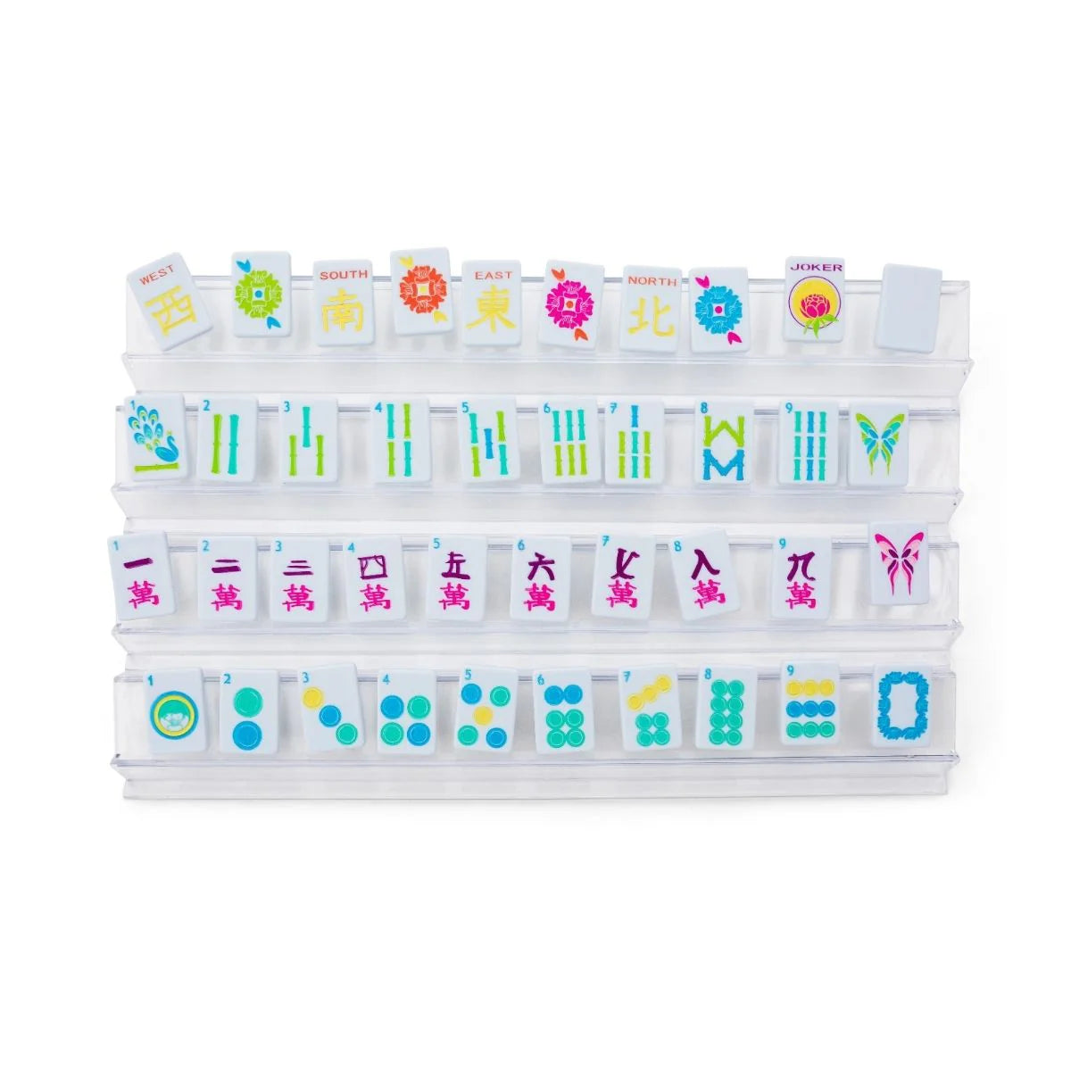 Ice Blue &amp; Brights Travel Mahjong Set