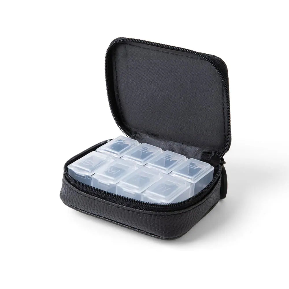 Black Pebbled Pill Case