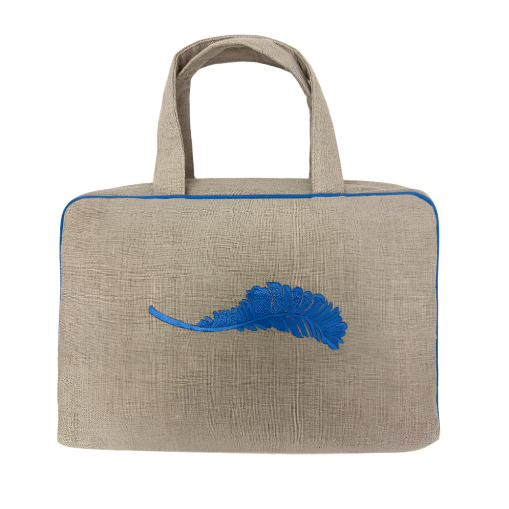 Feather Top Handle Cosmetic Case