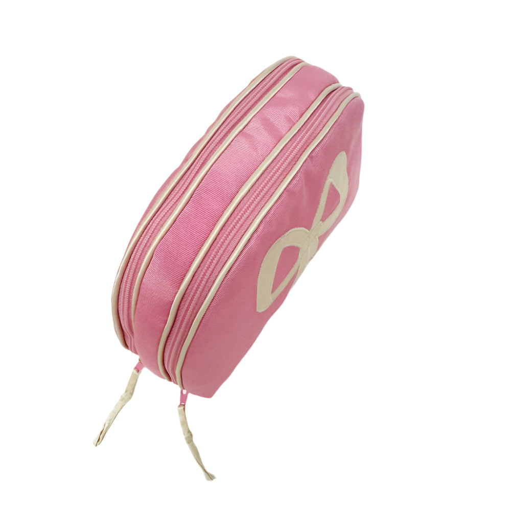 Moire Double Zip Round Bag