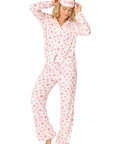 Valentine's Day Kisses Print 3-Piece PJ Set