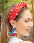 USA Star Studs Jeweled Knot Headband