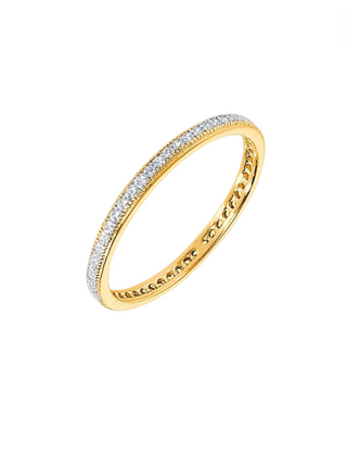 Stackable CZ Eternity Band Gold Plated