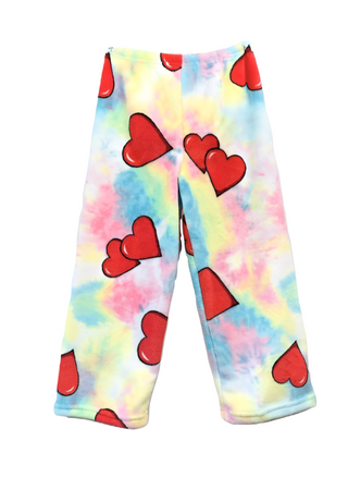 Tie Dye Hearts Pajama Pants