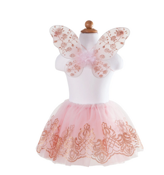 Rose Gold Tutu & Wings Set