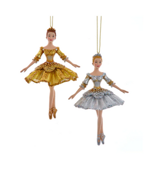 Ombre Gold & Silver Ballerina Ornament