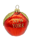 NYC Big Apple Glass Ornament