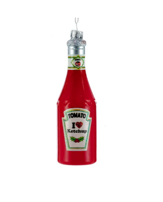 Glass Ketchup Ornament