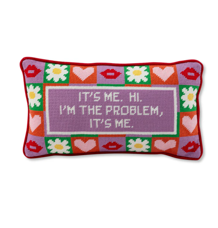 Pillow, 'High-End Gays' Needlepoint - Thumbnail 3