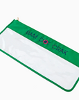 Mahjong Bag, Kelly Green Bam Dot Crack