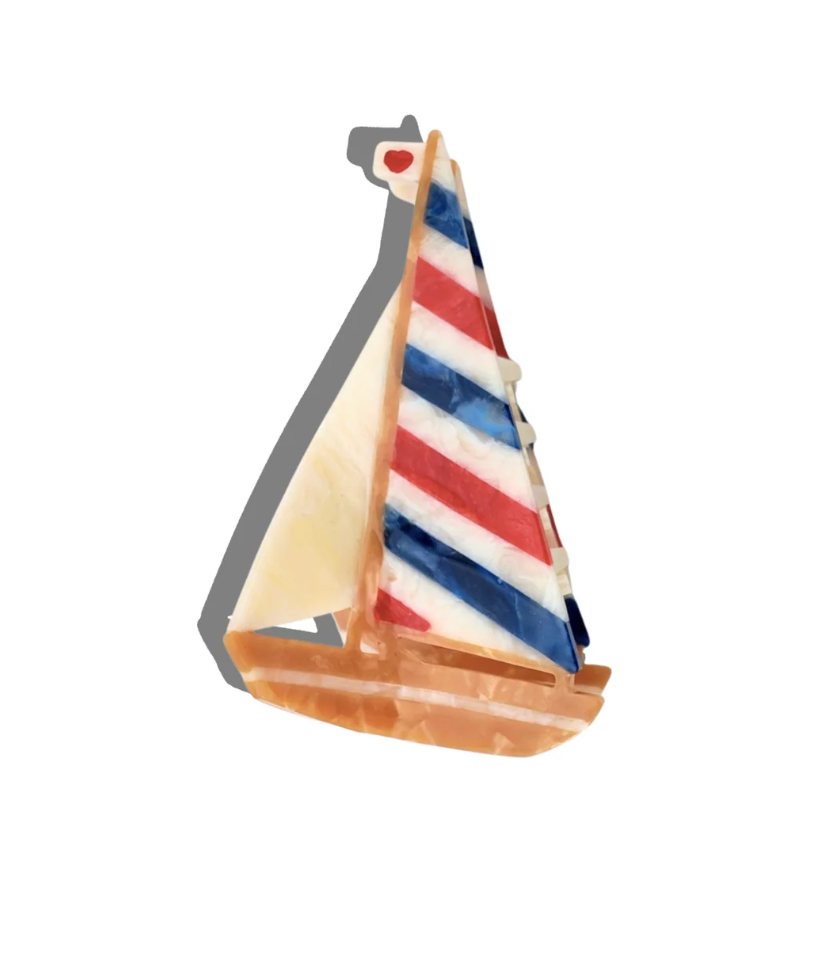 Sail Boat Claw Clip