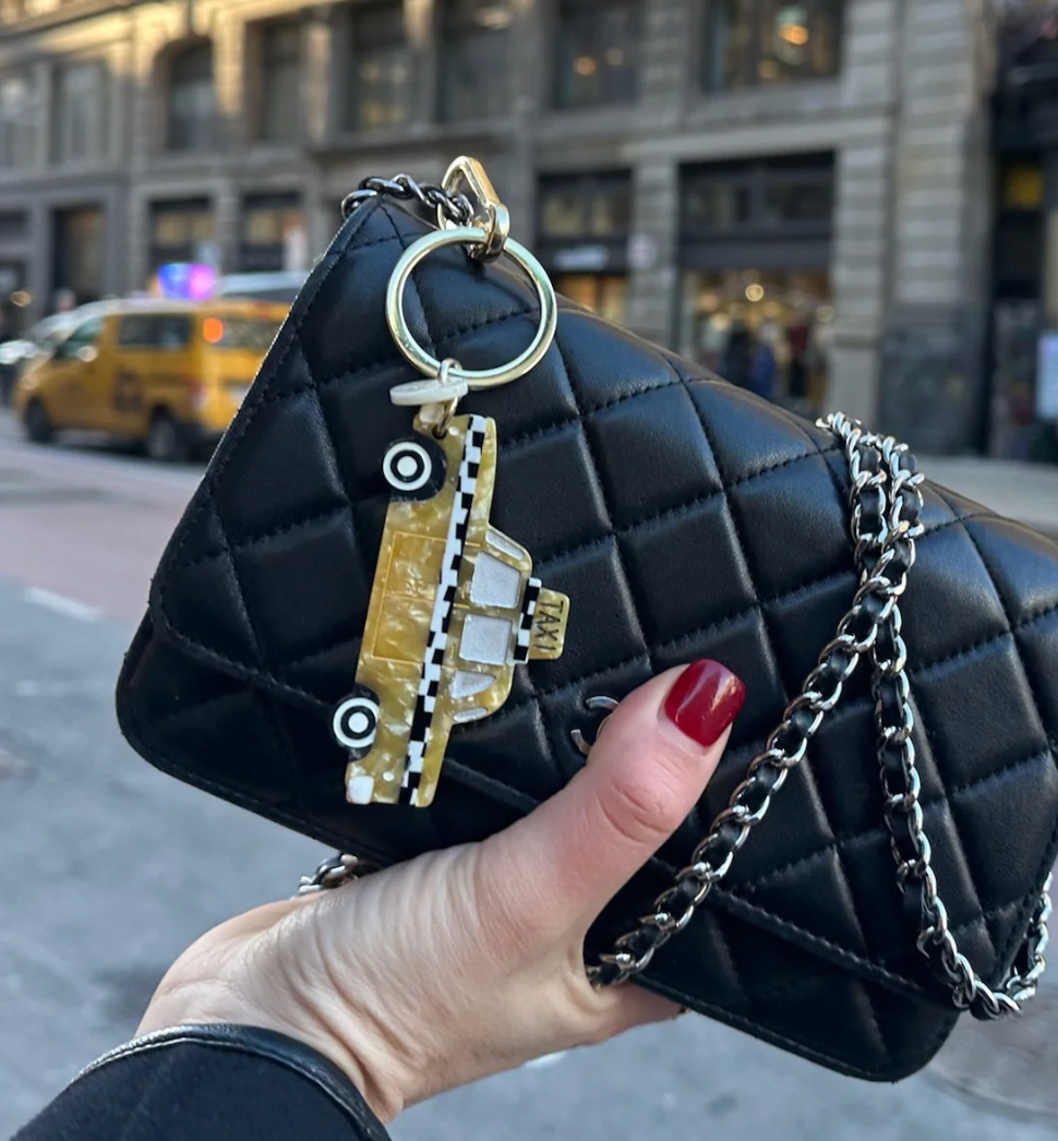 Taxi Bag Charm + Keychain