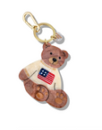 Americana Teddy Bear Charm + Keychain