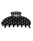 Big Effing Clip in Noir Polka Dot