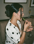 Big Effing Clip in Noir Polka Dot