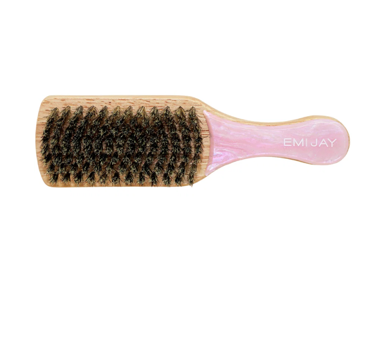 Mini Boar Bristle Brush in Pink Sugar