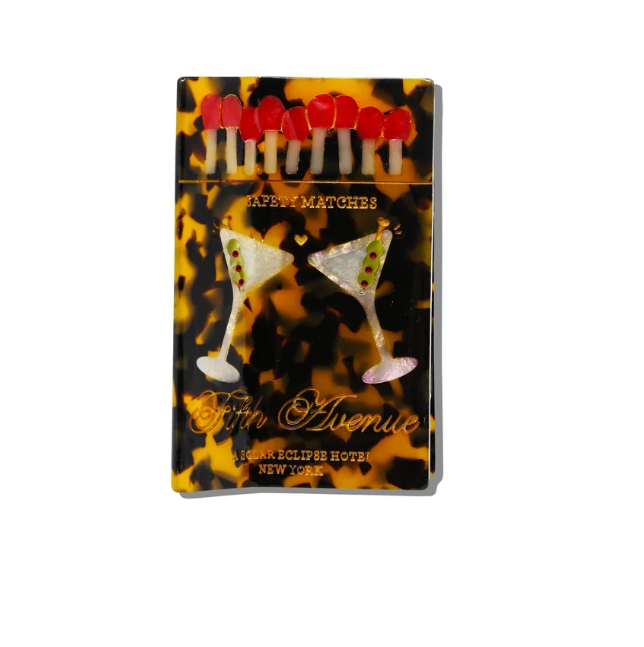 Martini Matchbox Claw Hair Clip