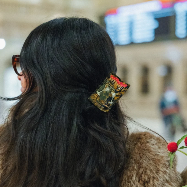Martini Matchbox Claw Hair Clip