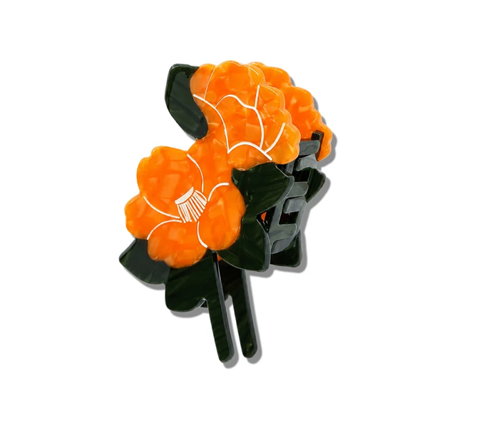 Vintage Poppy Claw Hair Clip