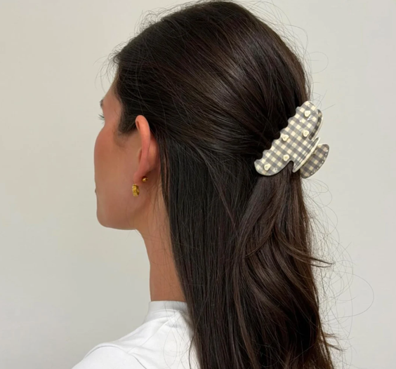 Sweetheart Clip in Cozy Cloud Gingham
