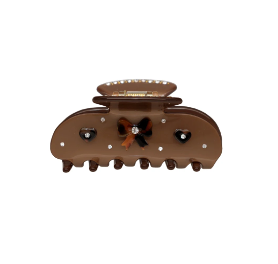 Sweetheart Clip in Cocoa Cashmere