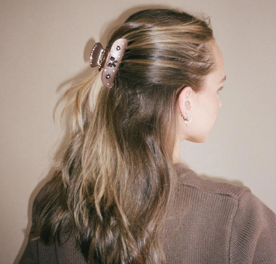 Sweetheart Clip in Cocoa Cashmere