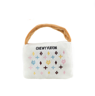 White Chewy Vuiton Handbag