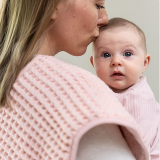 Reversible Bib + Burp Set Blush